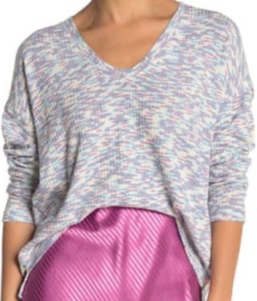 CodeXMode Space Dye Sweater Rainbow Pastel Aztec Ribbed Marled XS NWT